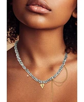 Rachel Zoe Two Tone Beaded Heart Necklace