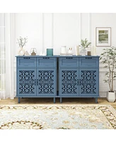 2 Door 2 Drawer Cabinet, American Furniture, Suitable for Bedroom, Living Room, Study