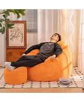 Giant Faux Fur Bean Bag Chair with Filler for Kids and Adults