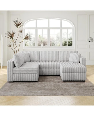 U-Shaped Sofa with Ottoman: Comfort and Style for Every Room