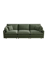 Modular Sectional Sofa, Deep Seat, 4 Pillows, Modern L-Shape
