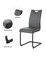 Modern Upholstered Charcoal Dining Chair (Set of 4)