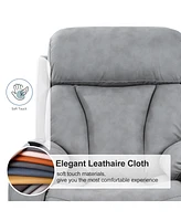 Electric Power Lift Recliner Chair for Elderly, Fabric Recliner Chair for Seniors, Home Theater Seating, Living Room Chair, Side Pocket, Remote Contro