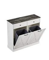Spacious and Stable Indoor Pet Crate with Convenient Top Storage