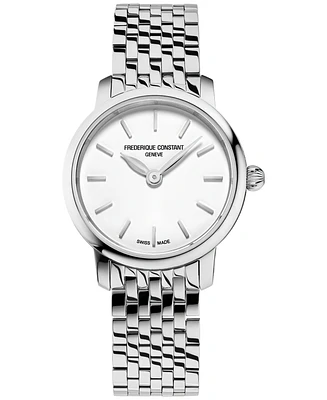 Frederique Constant Women's Swiss Slimline Mini Stainless Steel Bracelet Watch 25mm
