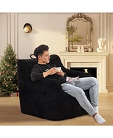 Oversized Bean Bag Sofa with Memory Foam for Adults: Lazy Chair with Armrest