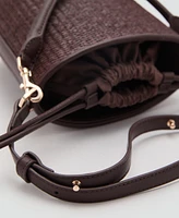 Mango Women's Small Raffia Bucket Bag