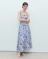 Mango Women's Long Floral Flared Skirts