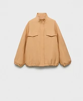 Mango Women's Pockets Oversized Lyocell Jacket