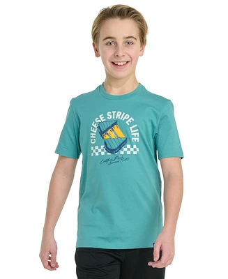adidas Big Boy Short Sleeve Cheese Stripe Life T-Shirt