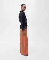 Mango Women's High-Rise Wide Leg Jeans