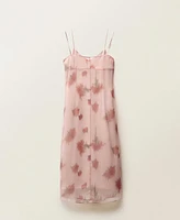 Mango Women's Floral-Print Combined Dress