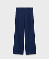 Mango Women's Denim-Effect Lyocell Pants