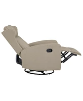 Rocking Swivel Recliner Chair for Living Room, 360 Degree Swivel, Adjustable Modern Reclining Chair, Classic and Traditional Recliner Sofa with Lumbar