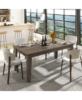 Dining Table, 106.3 in Large Extendable Kitchen Table