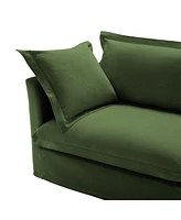 Slipcovered U-Shape Sectional Sofa with Cloud-Like Comfort