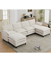 Cloud Modular Sofa: 6-Seater Sectional, Cozy Comfort for Living Room