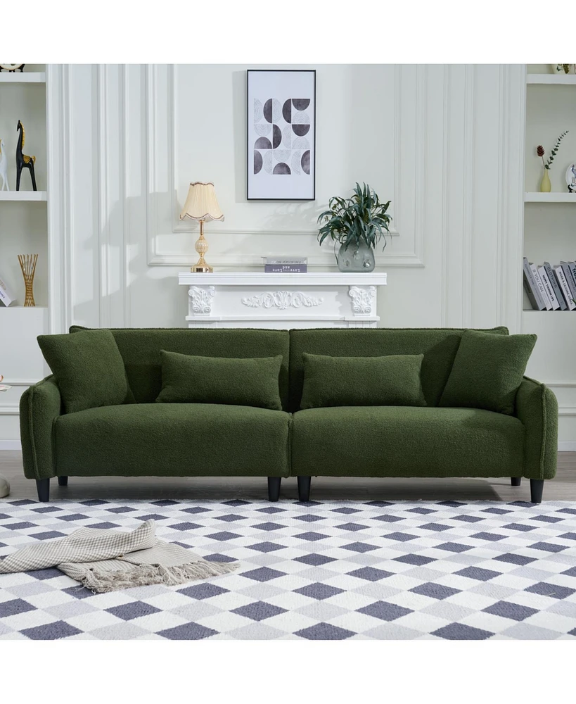 97" Luxurious Velvet Sofa for Modern Living Spaces