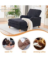 Mid-Century Oversized Chaise Lounger Sofa