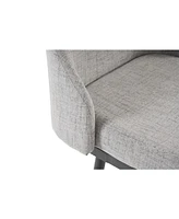 swivel bar & couter stool, 24"&30" adjustable, (set of 2) Fabric color Light grey