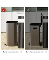 13 Gallon 50L Kitchen Foot Pedal Operated Soft Close Trash Can - Stainless Steel Ellipse Bustbin