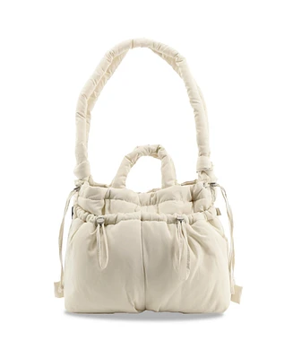 J World Puffy Convertible Tote with Adjustable Handles and Spacious Compartments