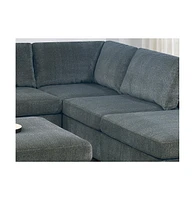 Chenille Modular Sectional 6 Piece Set - Modern Living Room Furniture