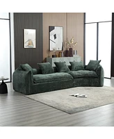Modular Sectional Sofa, U-Shaped Couch with Sofa for five & Pillows, Modern Minimalist chenille Fabric Large Comfy Cloud Sofas, Living Room Furniture