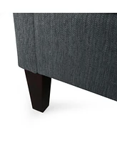 Contemporary Upholstered Sofa with Birch Wood Legs for Classy Comfort