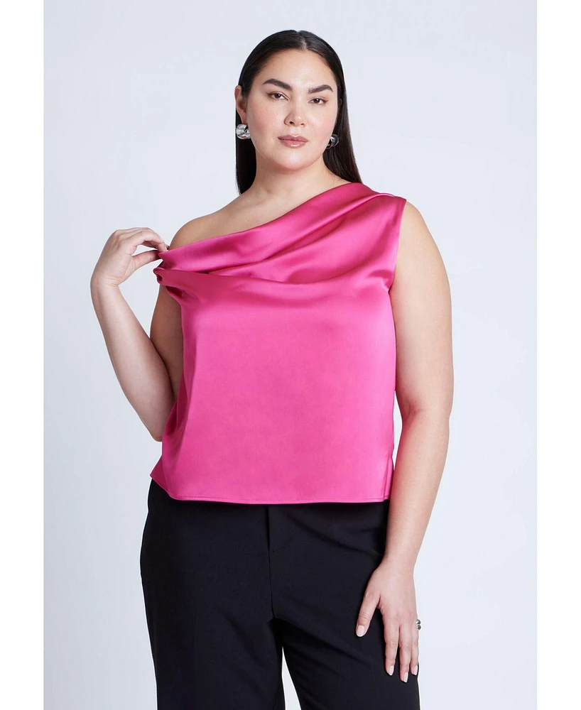 Eloquii Plus Twisted Satin Top