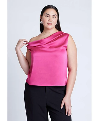 Eloquii Plus Twisted Satin Top