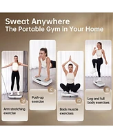 Joroto Vibration Plate Exercise Machine – Full Body Vibrating Platform with Remote Control, 2 Resistance Bands, and 330LBS Weight Capacity for