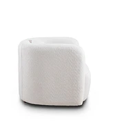 Boucle Fabric Accent Sofa Chair, Japandi Style Armchair