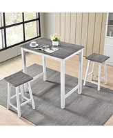 3 Pieces Counter Set Hanging Stool Easy To Clean For Small Space