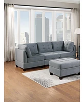 6-Piece Modular Sofa Set with Ottoman