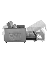 3-in-1 Convertible Sofa Bed - Light Gray