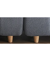 30 inches long, Teddy Sofa Fabric, with spacious and comfortable seat, for Apartment Office Living Room -Gray