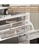 Shoe Cabinet, Entry Home Shoe Cabinet, Entrance Balcony Storage Cabinet, Large Capacity Shoe Rack, White