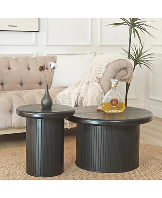 Modern Round Coffee Table with Unique Legs