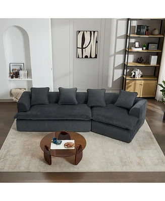 Modular Sofa, Ottoman, Anti-Wrinkle Fabric, Corner Sectional