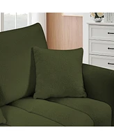 Premium 80.7" Teddy Sofa with Pillows, Oversized Chair