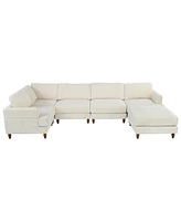 Modular Sectional Sofa with Ottoman L Shaped Corner for Living Room, Office, Spacious Space