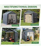 6 x 6.5/8 x 6.5 Feet Portable Motorcycle Outdoor Storage Shelter