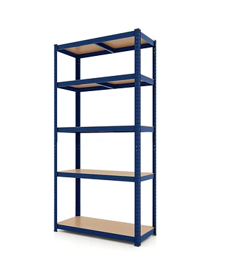 5-Tier Heavy Duty Metal Shelving Unit with 2000 Lbs Total Load Capacity-Blue