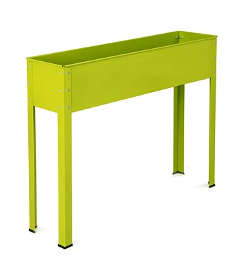 Metal Raised Garden Bed with Legs and Drainage Hole