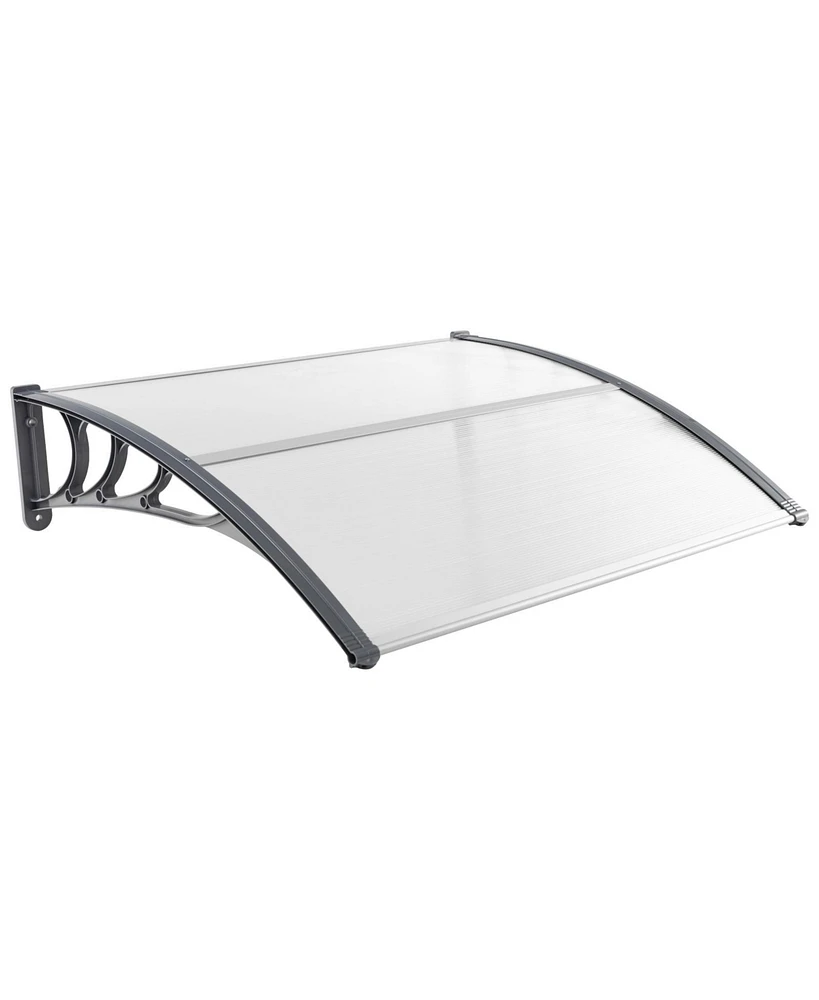 48 x 40 Inch Outdoor Front Door Window Awning Door Canopy Exterior