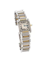 Pre-Owned Cartier Tank Francaise Quartz Watch in Stainless Steel and Gold 20mm