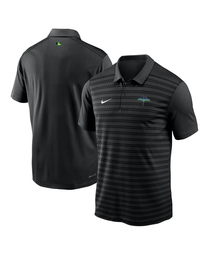 Nike Men's Black Tampa Bay Rays Authentic Collection City Connect Victory Performance Polo Shirt