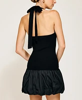 Line & Dot Women's Ramona Mixed-Media Balloon Mini Dress