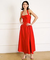 Line & Dot Women's Greta Halter Sleeveless Maxi Dress